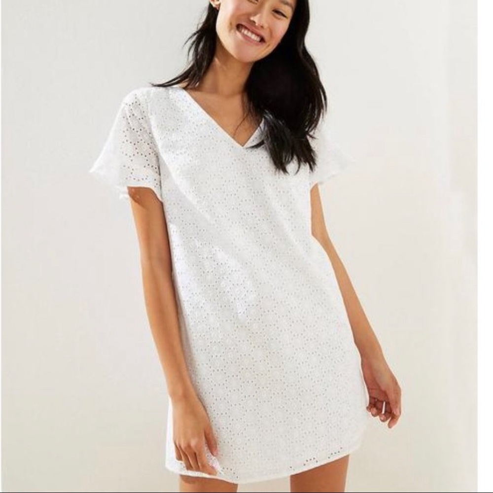 Price drop! Loft Eyelet Shift Dress